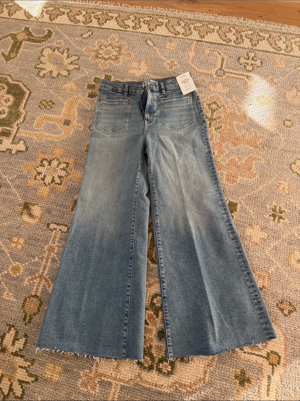 Madewell Light Blue High-Rise Wide-Leg Jeans